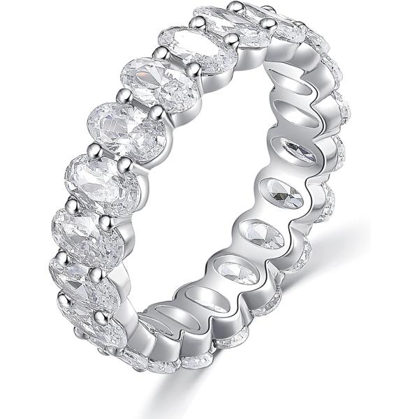 【並行輸入品】espere 7 1/2カラット オーバルカット CZ エタニティリング レディース ...