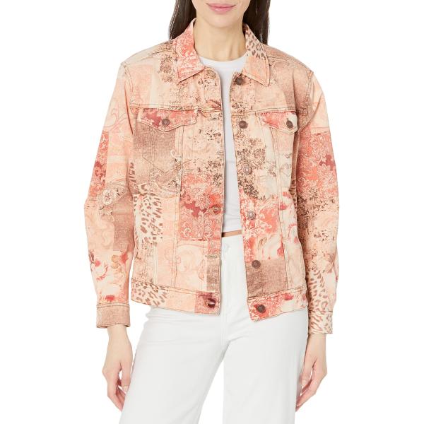 GUESS Women&apos;s 90S Icon Jacket, Revival Patchwork P...