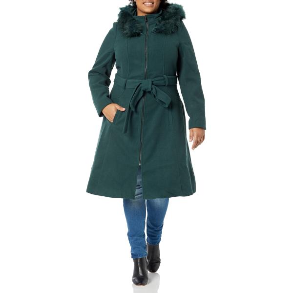 CITY CHIC PLUS SIZE COAT MISS MYSTERIOUS IN EMERAL...