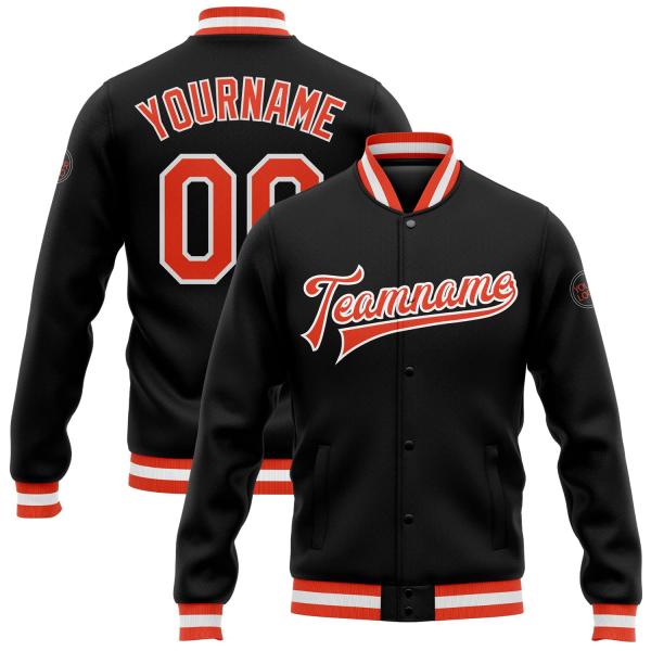 Custom Stitched Name and Number Varsity Black Jack...