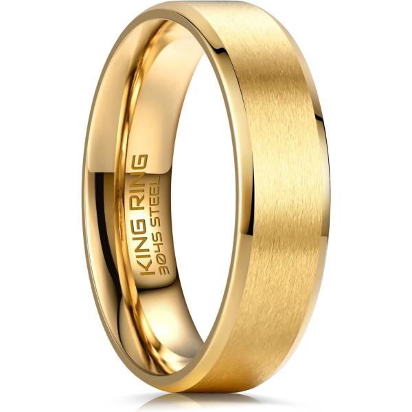 【並行輸入品】キングリング 4 6 8mm ベーシックチタンリング - ヘビースーパーポリッシュマッ...