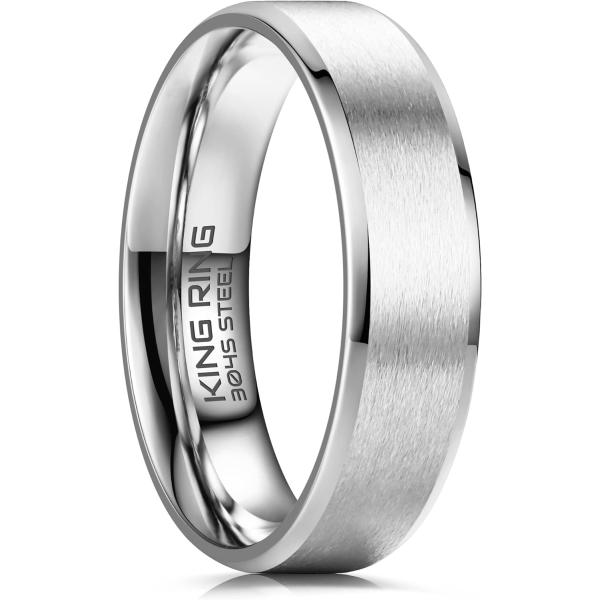 【並行輸入品】キングリング 4 6 8mm ベーシックチタンリング - ヘビースーパーポリッシュマッ...