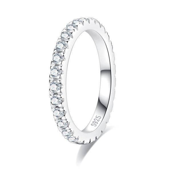 【並行輸入品】AimiIee モアッサナイト エタニティリング 0.9カラット Dカラー VVS1 ...