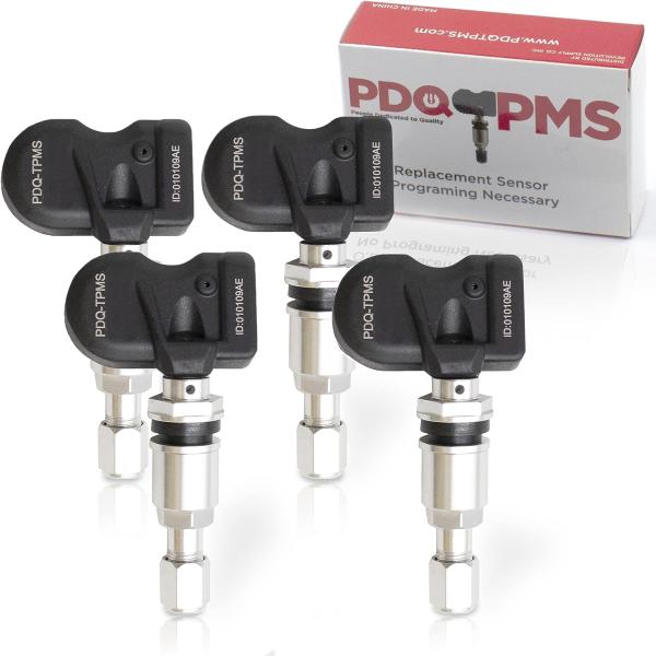 【並行輸入品】PDQ TPMS 315MHZ タイヤ圧力センサー 4個パック メタルステム Chev...