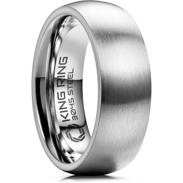 【並行輸入品】キングリング 8mm ベーシックリング   スーパーポリッシュマット仕上げ メンズリン...