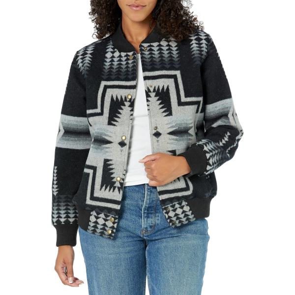 【並行輸入品】Pendleton Women's Jacquard Bomber Wool Jack...