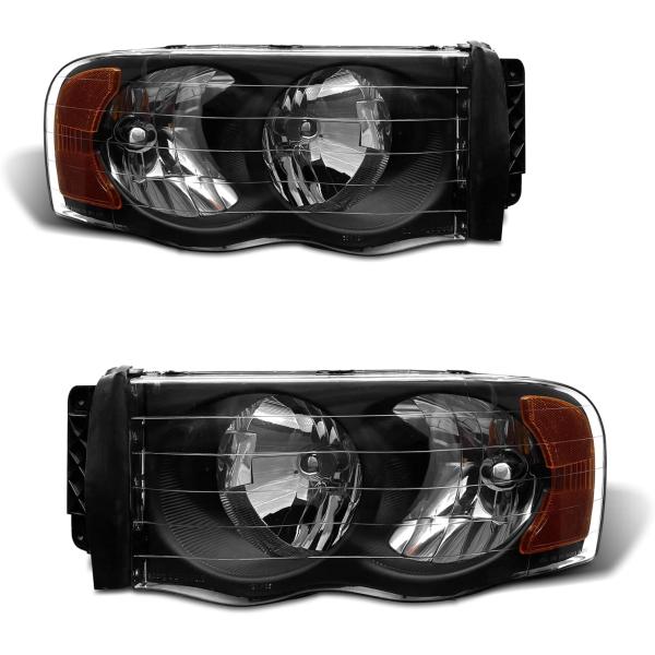 【並行輸入品】AS ヘッドライトアセンブリ 交換用 2002-2005 Dodge Ram 1500...