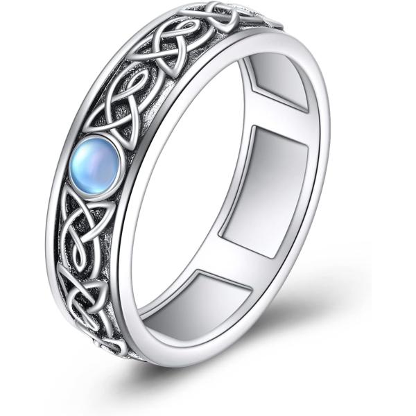 【並行輸入品】POPLYKE Sterling Silver Anxiety Spinner Rin...