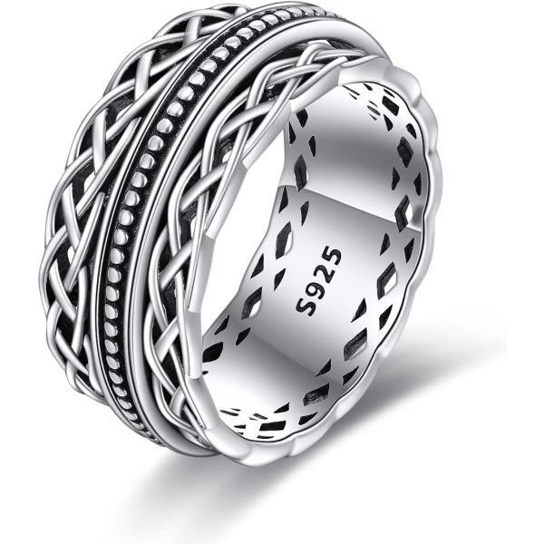 【並行輸入品】YAFEINI スピナー フィジェット リング 925スターリングシルバー ケルトノッ...