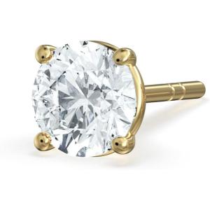 【並行輸入品】ラウンドカット 人工ダイヤモンド スタッドピアス 男女兼用 0.50~1.50カラット...