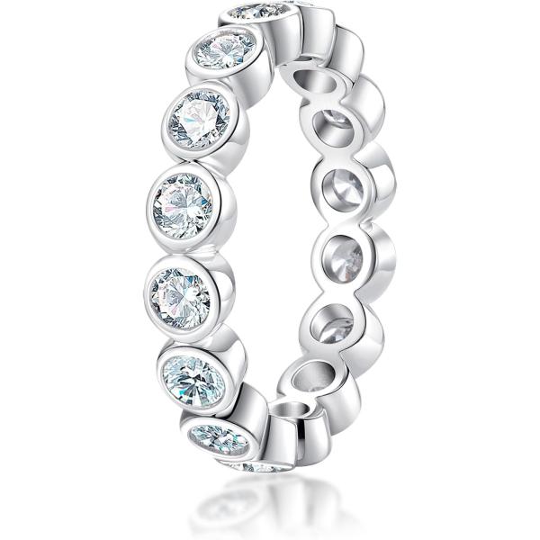 【並行輸入品】モアッサナイト 結婚指輪 エタニティリング 2カラット Dカラー VVS1 クラリティ...