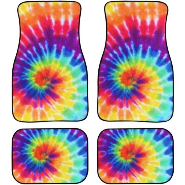 Allhaitong Car Floor Mat Protector Tie Dye Print A...