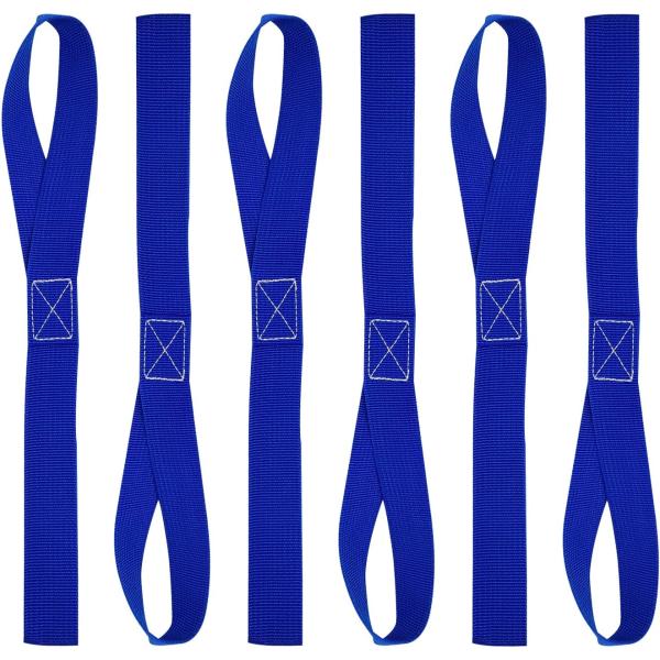 【並行輸入品】6Pcs Soft Loop Tie Down Straps  1 500lb Loa...