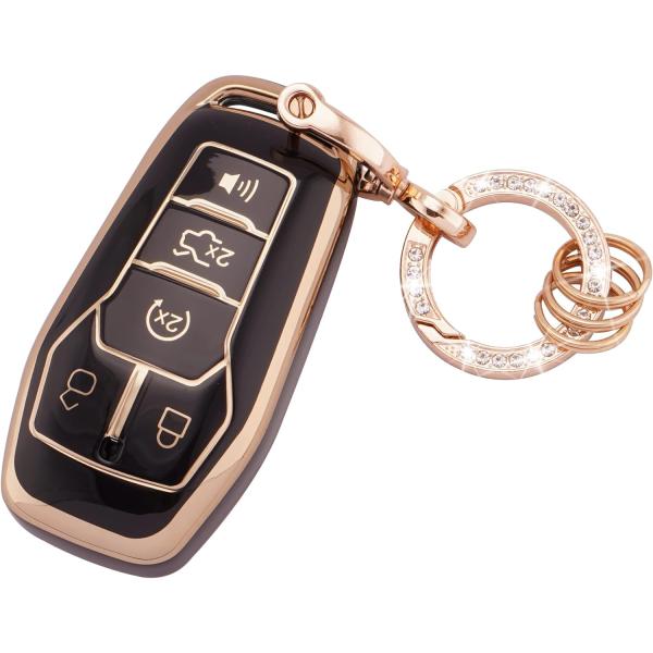 【並行輸入品】EKALA フォードキーフォブカバー ソフトTPU フルプロテクション スマートキーケ...