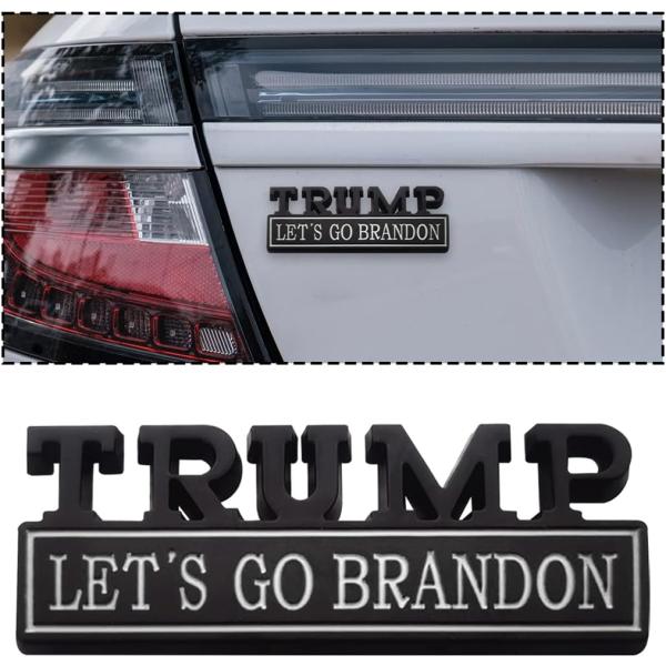 zipelo Trump Let&apos;s Go Brandon カーエンブレム、3Dオートリアテールゲー...