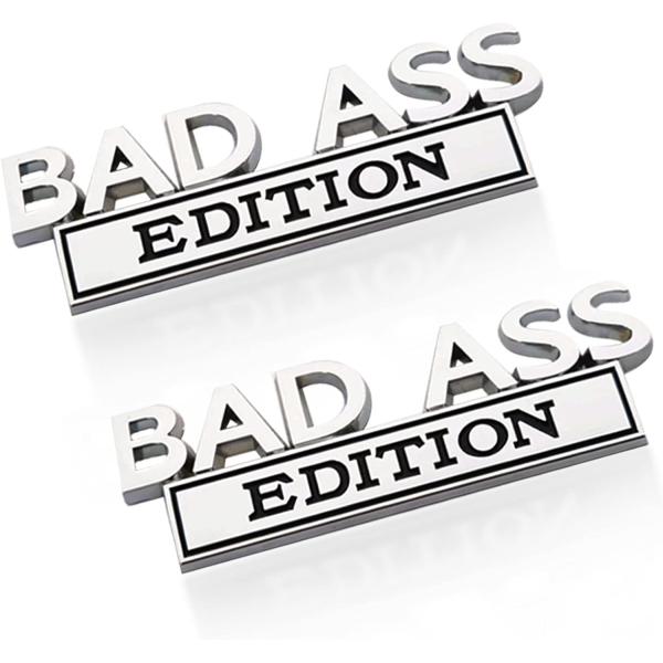 2PCS Bad-Ass Edition Emblem for Car  3D Fender Bad...