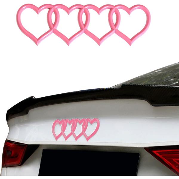 3D Badge Decal Sticker Love Heart Logo Rear Trunk ...