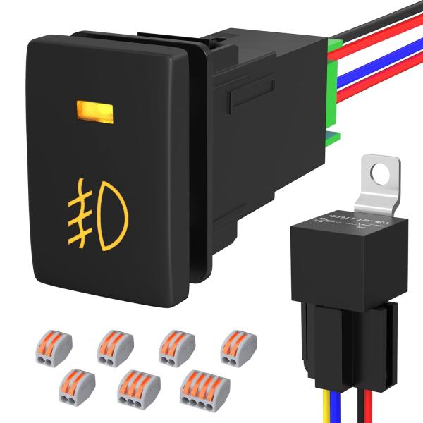 【並行輸入品】DaierTek プッシュボタン フォグライトスイッチ 12V ON/OFF プッシュ...