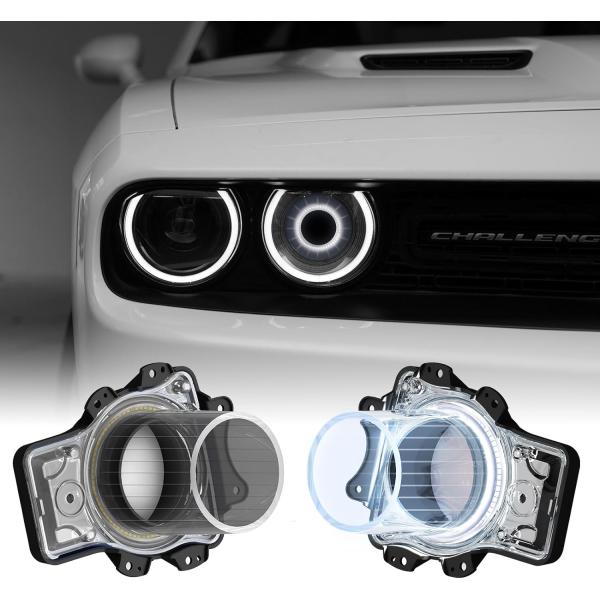 【並行輸入品】Dodge Challenger ヘッドライト電球変換キット LEDヘッドランプ アセ...