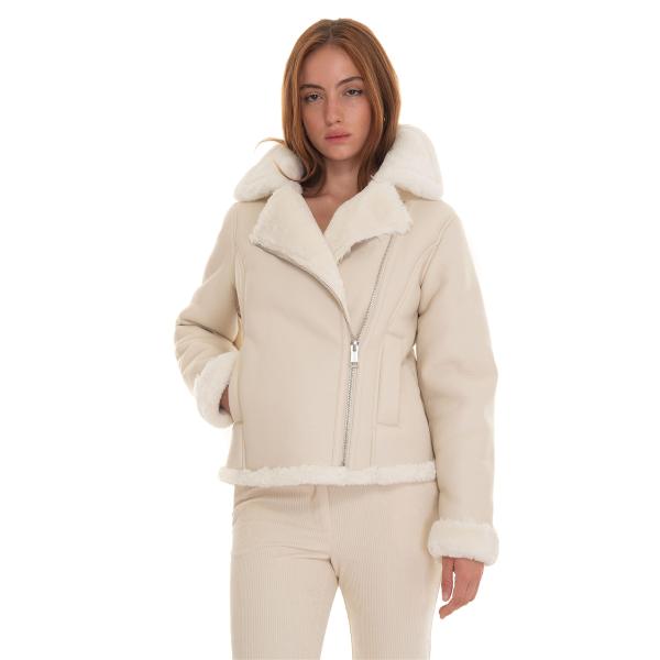 【並行輸入品】GUESS Women's Dafne Cropped Jacket, Cream W...