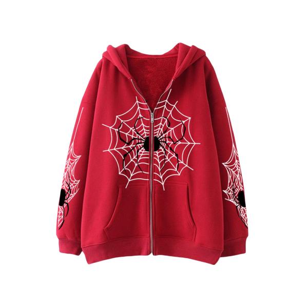 【並行輸入品】Yoawdats Zip Up Hoodies for Women Y2K Spide...
