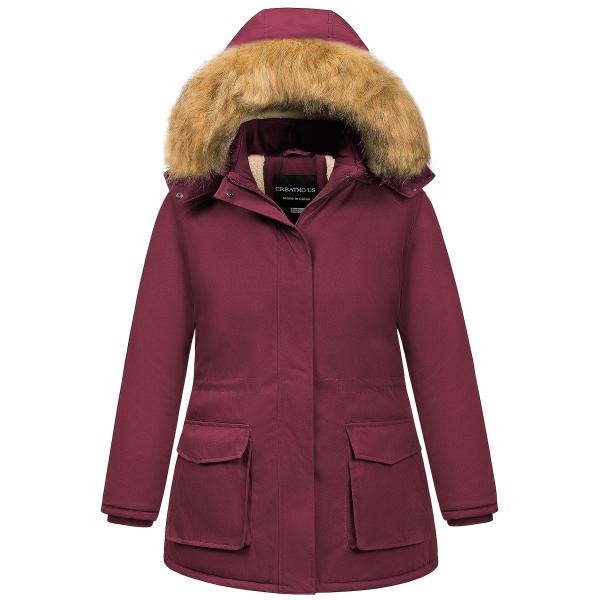 【並行輸入品】CREATMO US Plus Size Winter Jackets for Wom...