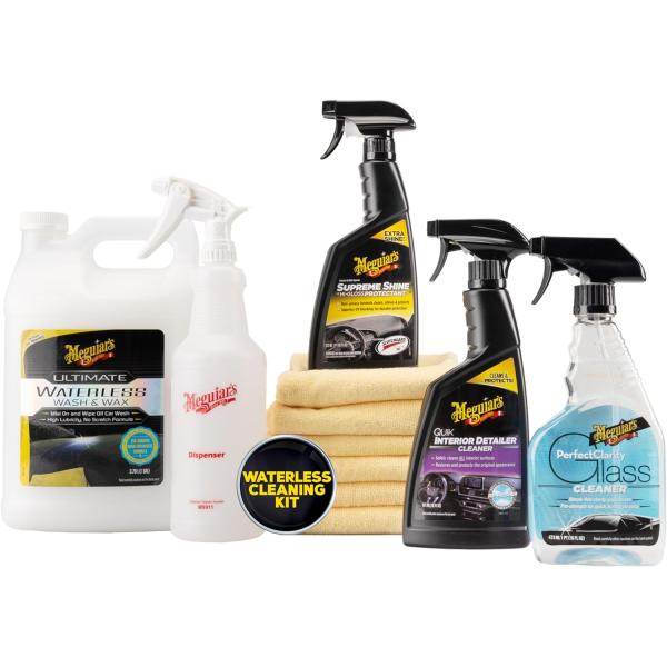 【並行輸入品】Meguiar's 究極の無水洗浄&amp;ワックスキット - 素早く簡単に洗車&amp;長持ちする保...