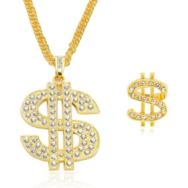 【並行輸入品】Long tiantian 90s Necklace Rings Set for Wo...