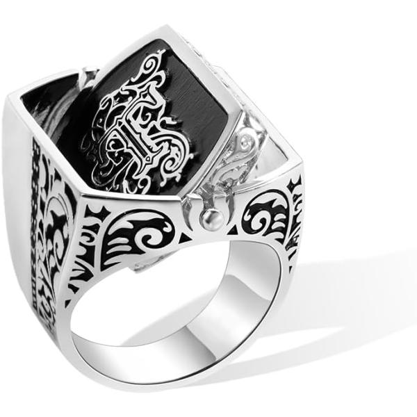 【並行輸入品】NICEDREAM ダブルイニシャルフリップリング カスタムモノグラムリング パーソナ...