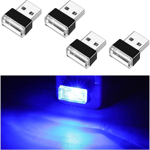 【並行輸入品】Ziciner 4 PCS USB LED Car Interior Atmosphe...