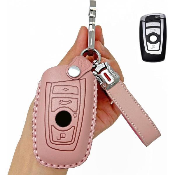 【並行輸入品】LEXKASO Car Key Fob Cover for BMW Accessori...