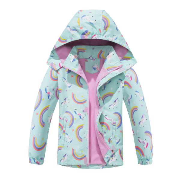 MGEOY Girls Rain Jacket Lightweight Waterproof Hoo...