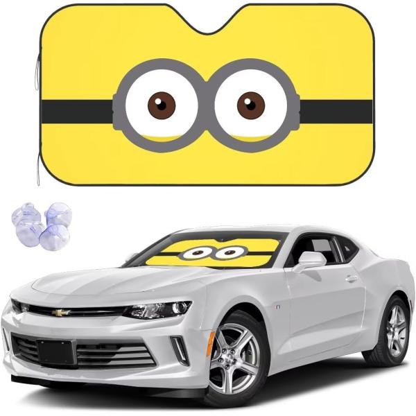 【並行輸入品】Cartoon Eyes 車用フロントガラスサンシェード ユニバーサルフィット 車のフ...