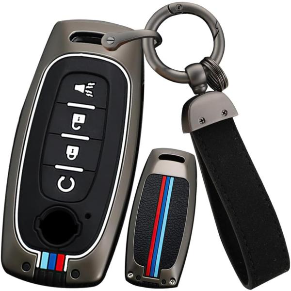 【並行輸入品】ontto 4-Button Car Key Cover Smart Remote K...