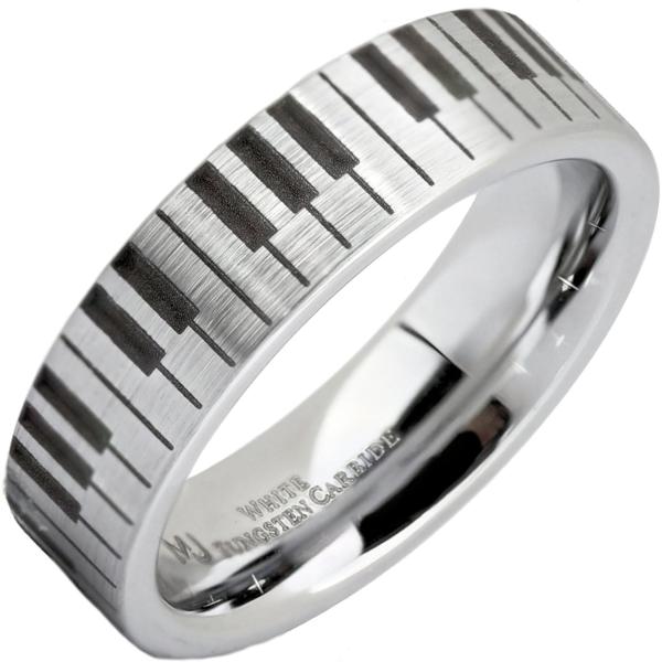 【並行輸入品】MJ Metals Jewelry White Tungsten Carbide Pi...