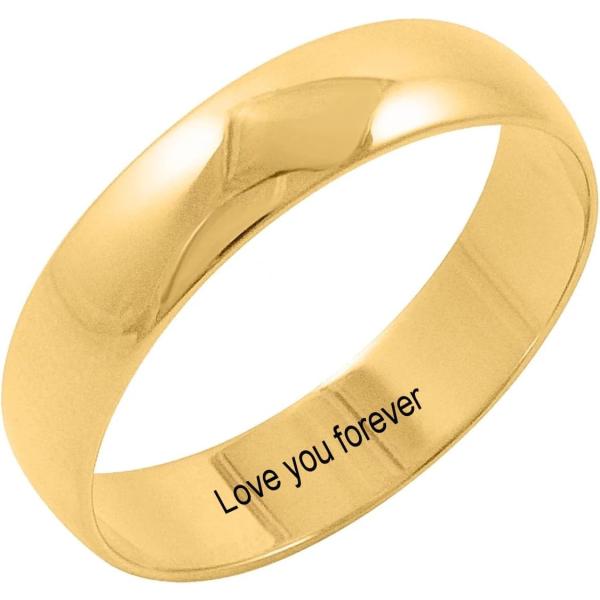 【並行輸入品】INURAN 18K gold band Rings Personalized For...