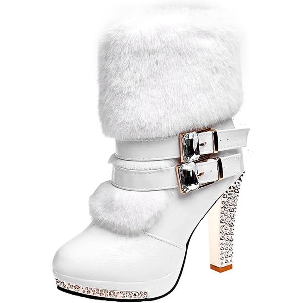 YloolY Women&apos;s Autumn Winter Furry Short Boots Fas...