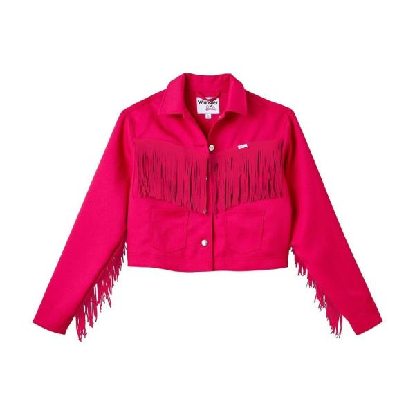 Wrangler x Barbie Women&apos;s Pink Fringe Jacket 並行輸入品