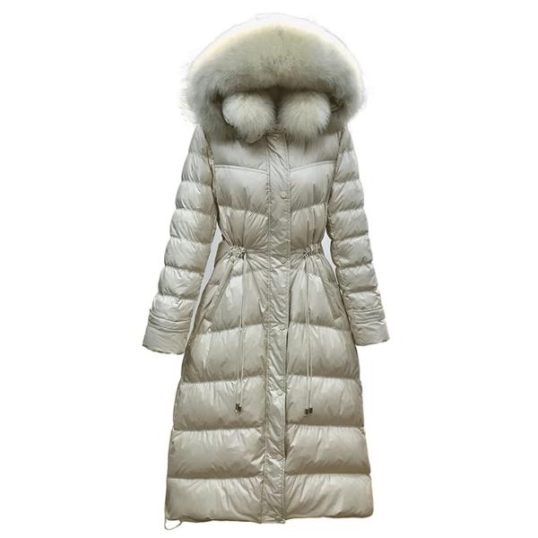 MaTeka White Duck Down Jacket Women Winter Coat Fe...