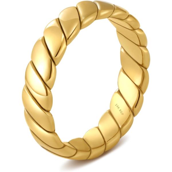 【並行輸入品】NVWAROCK 4mm ツイストスタッキングバンドリング レディース ガールズ 14...