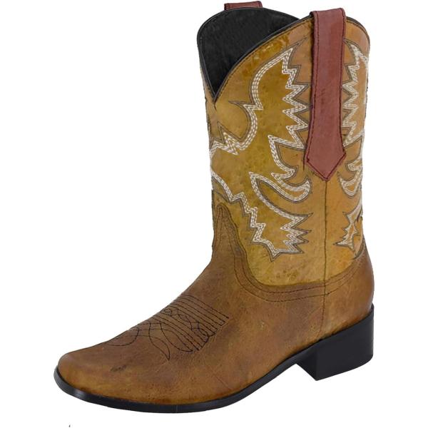 【並行輸入品】SBGMoSJ Western Boots Square Toe Black Plus...