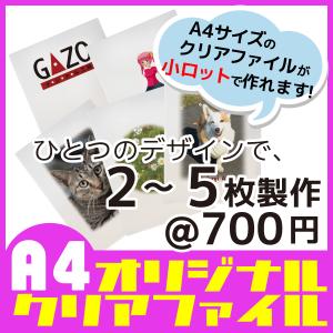 オリジナルクリアファイルA4サイズ ひとつのデザインで11〜50枚製作