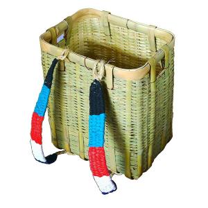 背負いカゴ 丸型ワイド(小) 山菜採り キノコ採り 収穫 農産物 道具入れ