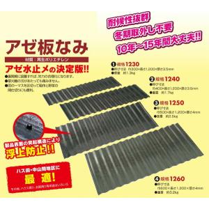 サンポリ <20枚セット>アゼ板なみ1260 呼び寸法 巾600×長さ1,200×厚さ