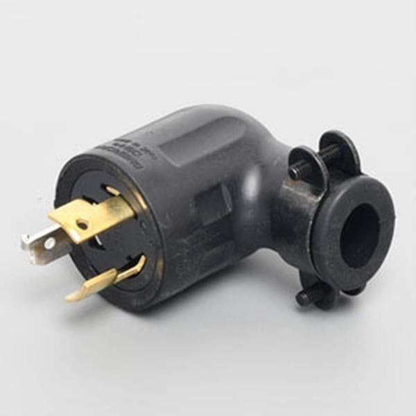 アメリカン電機 引掛形 プラグ(L型) 黒 3P250V