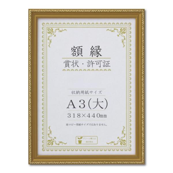 大仙 額縁 賞状額 金消 R A3大 樹脂製 箱入 J045C3400