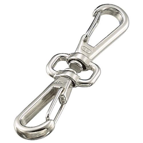 ステンレス金具 スイベルダブルフック 線径4mm 全長112mm 使用荷重20kgf
