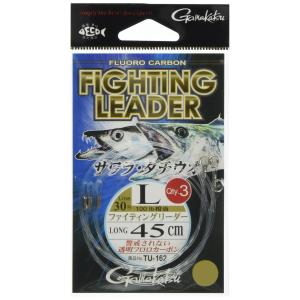 がまかつ(Gamakatsu) リーダー ファイティングリーダー ロング フロロカーボン 45cm M(22号) 透明 TU162 42298