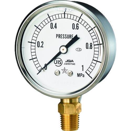 右下 グリセリン入圧力計 圧力レンジ０〜０．６ＭＰａ 接続部サイズＲ１／４ GLT-217-0.6M...