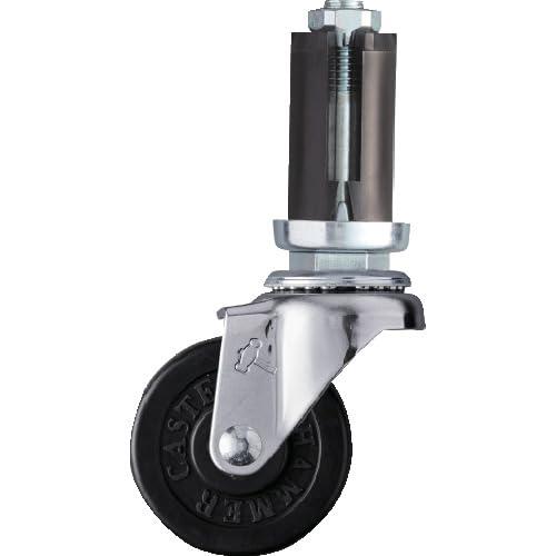 ハンマーキャスター(Hammer Caster) パイプ差込み旋回式 ゴム車輪 50mm φ22〜2...